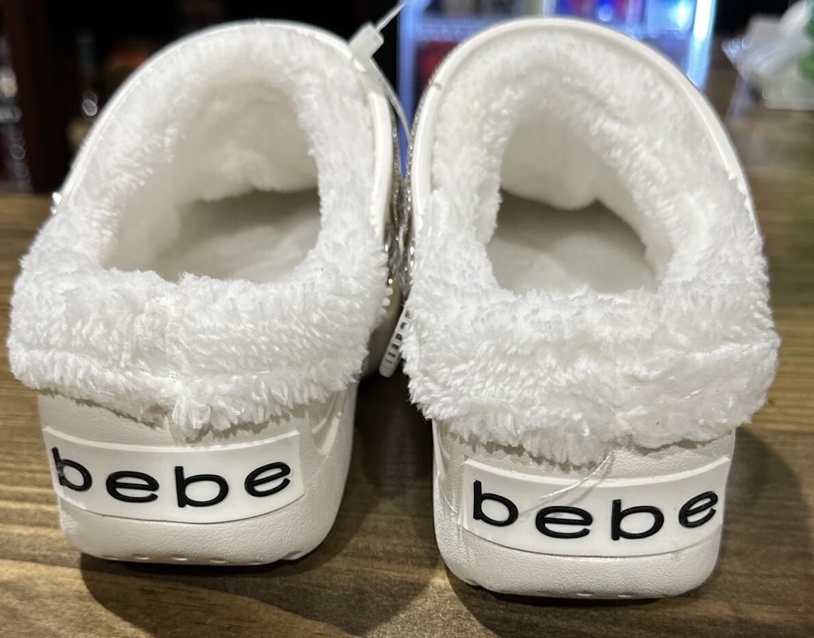 Bebe Womens Janessa White Slip On Casual Clogs Shoes New Size 6