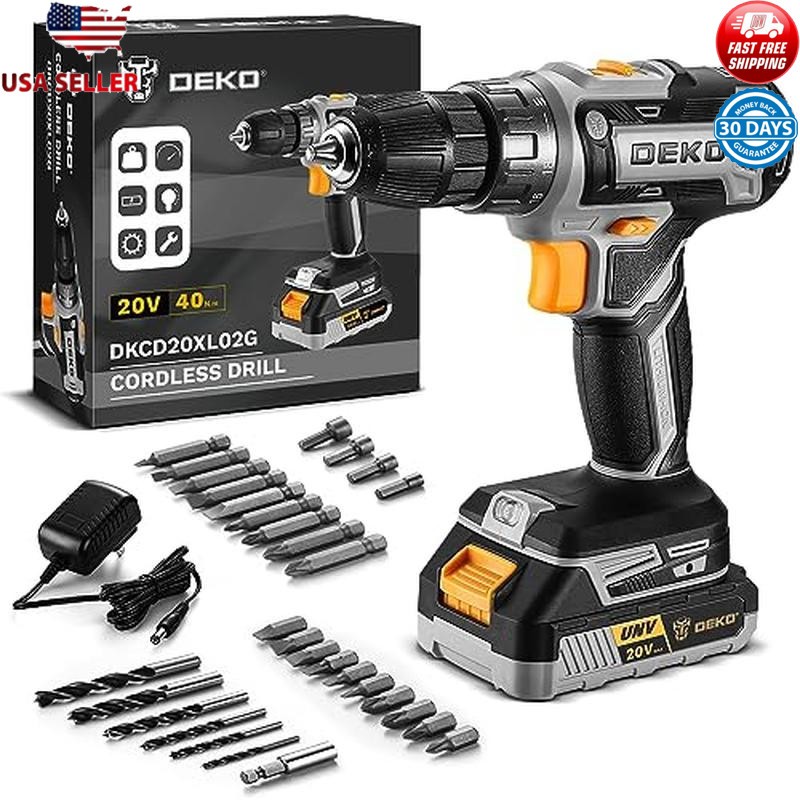 Power Drill Cordless Drill 20V Electric Power Drill Set with Battery and Charger
