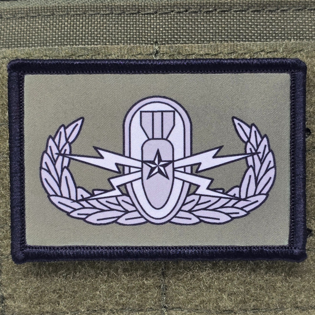 EOD Patch Moral Explosive Ordnance Tactical Military Army USA Hook & Loop 3x2