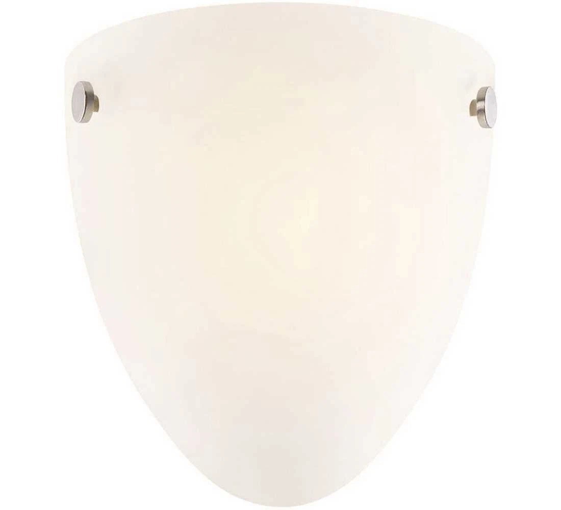 6 PACK 8 in. 1-Light Wall Sconce Etched Glass Shade Interchangeable Finish