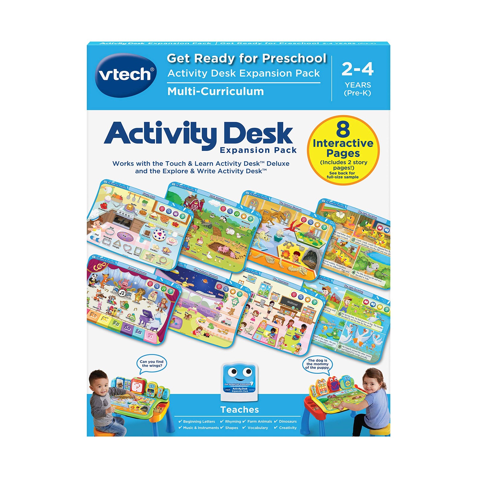 VTech Touch and Learn Activity Desk 2.3" x 2" x 0.3", Get Ready for Preschool