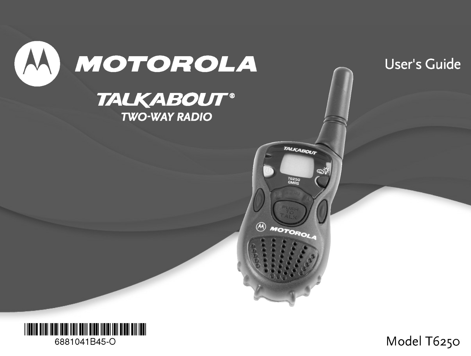 Motorola T6250 Operating Manual: 68 Pages, Coil Bound