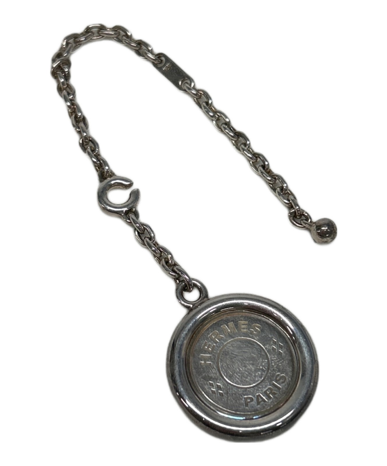 Authentic HERMES Charm  Silver-Tone Women  #3685
