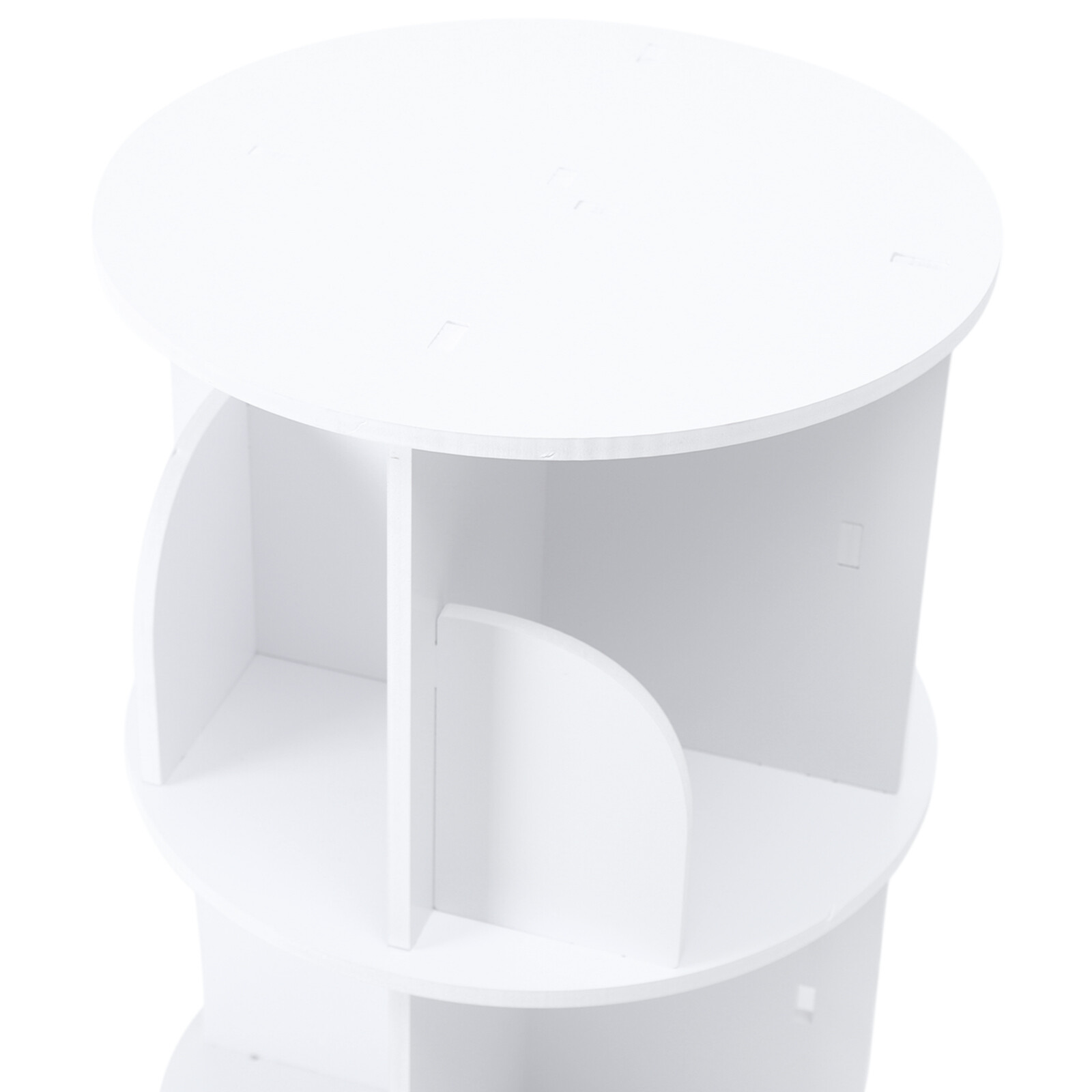 Rotating Bookshelf 360 Bookcase Freestanding Storage Shelf Display Rack 4 Tier