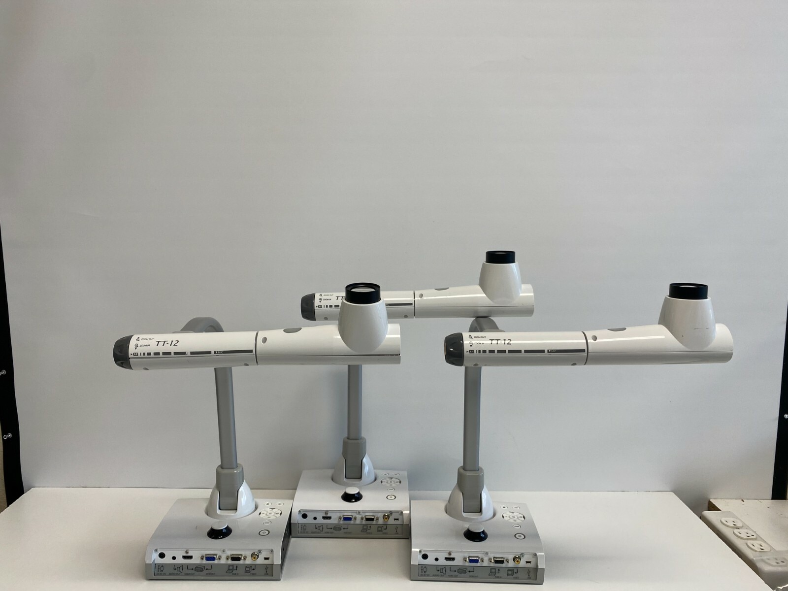 Lot #7: Lot of 3 Elmo TT-12 Interactive Document Camera