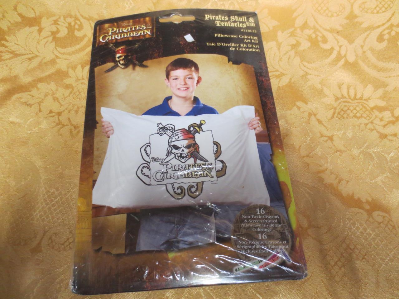 New PIRATES OF CARIBBEAN Jack Black Pillowcase to Color Skull & Tentacles Art