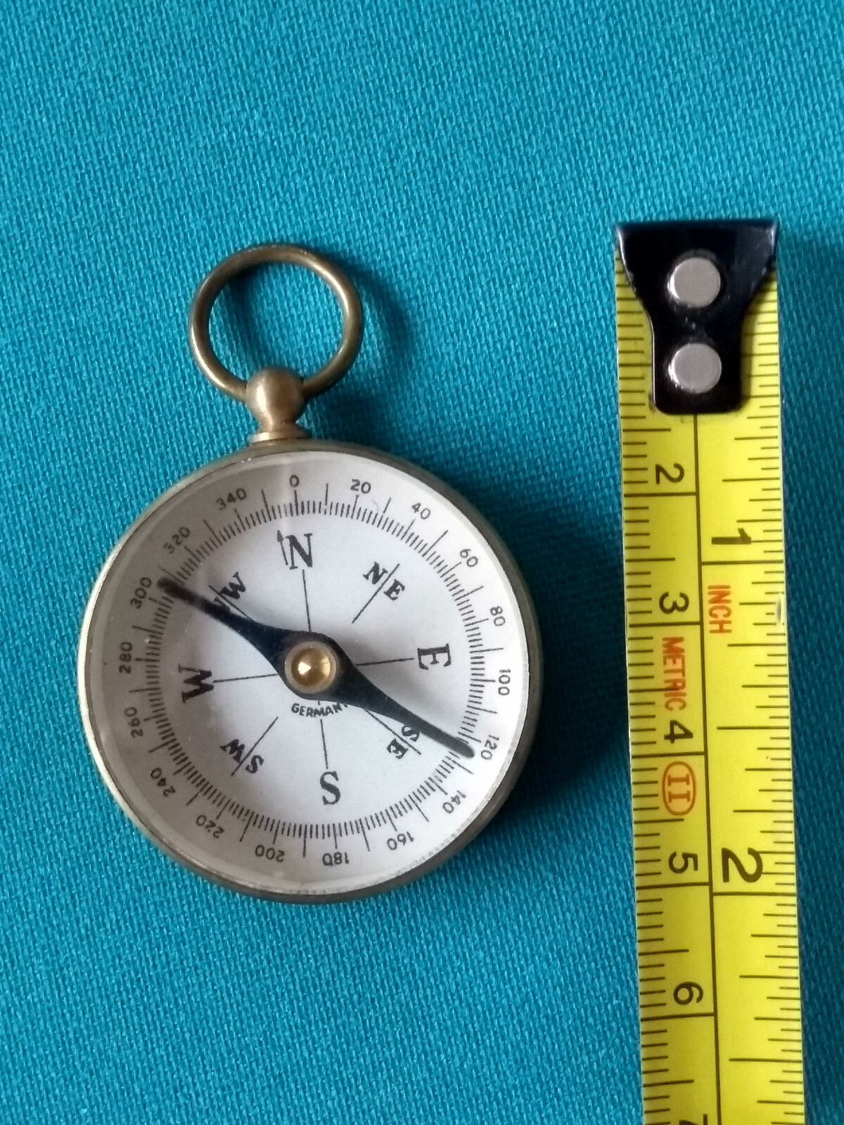 Brass Magnetic Compass, German.