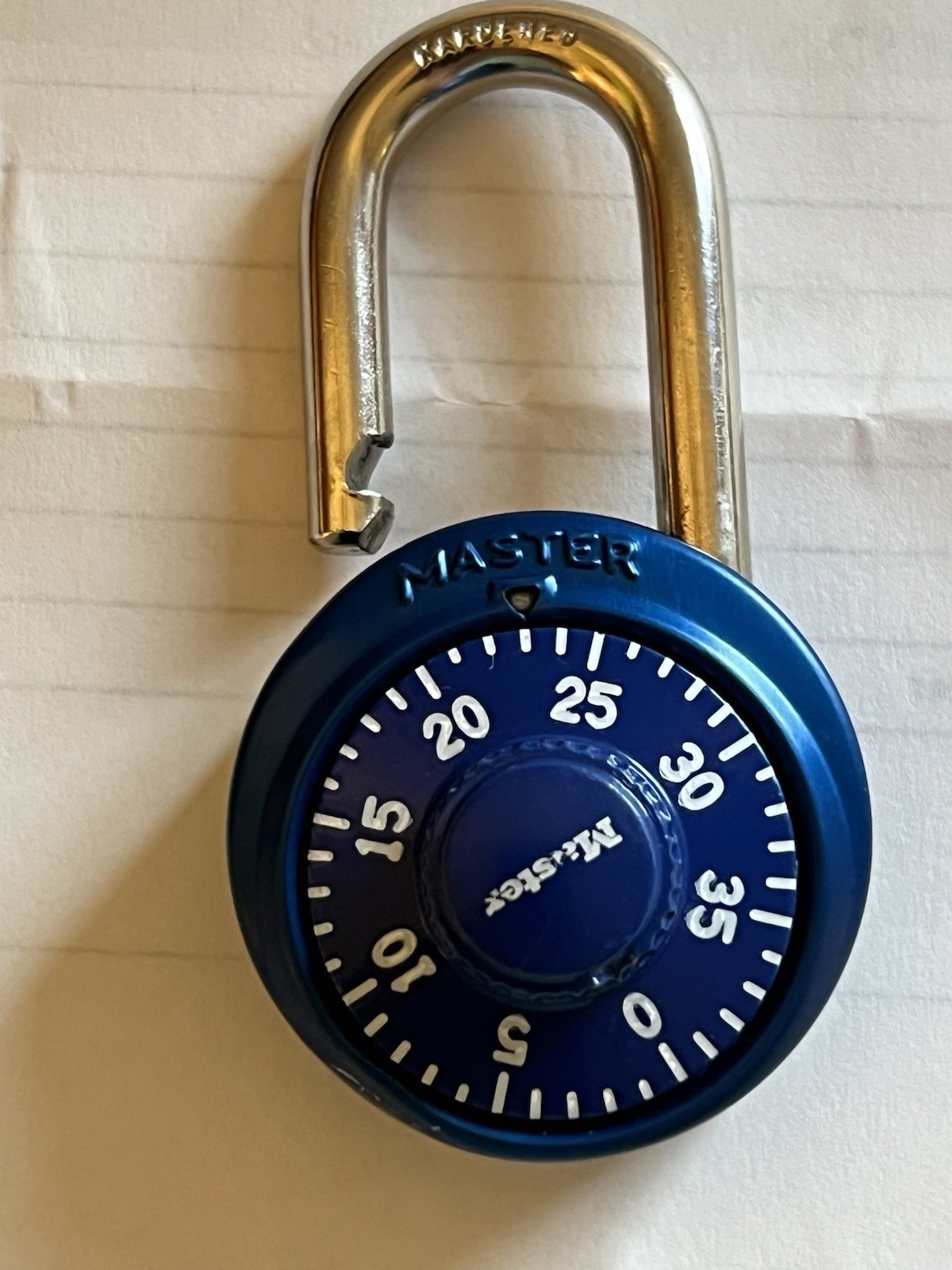 Master Lock Combination Lock Blue Used