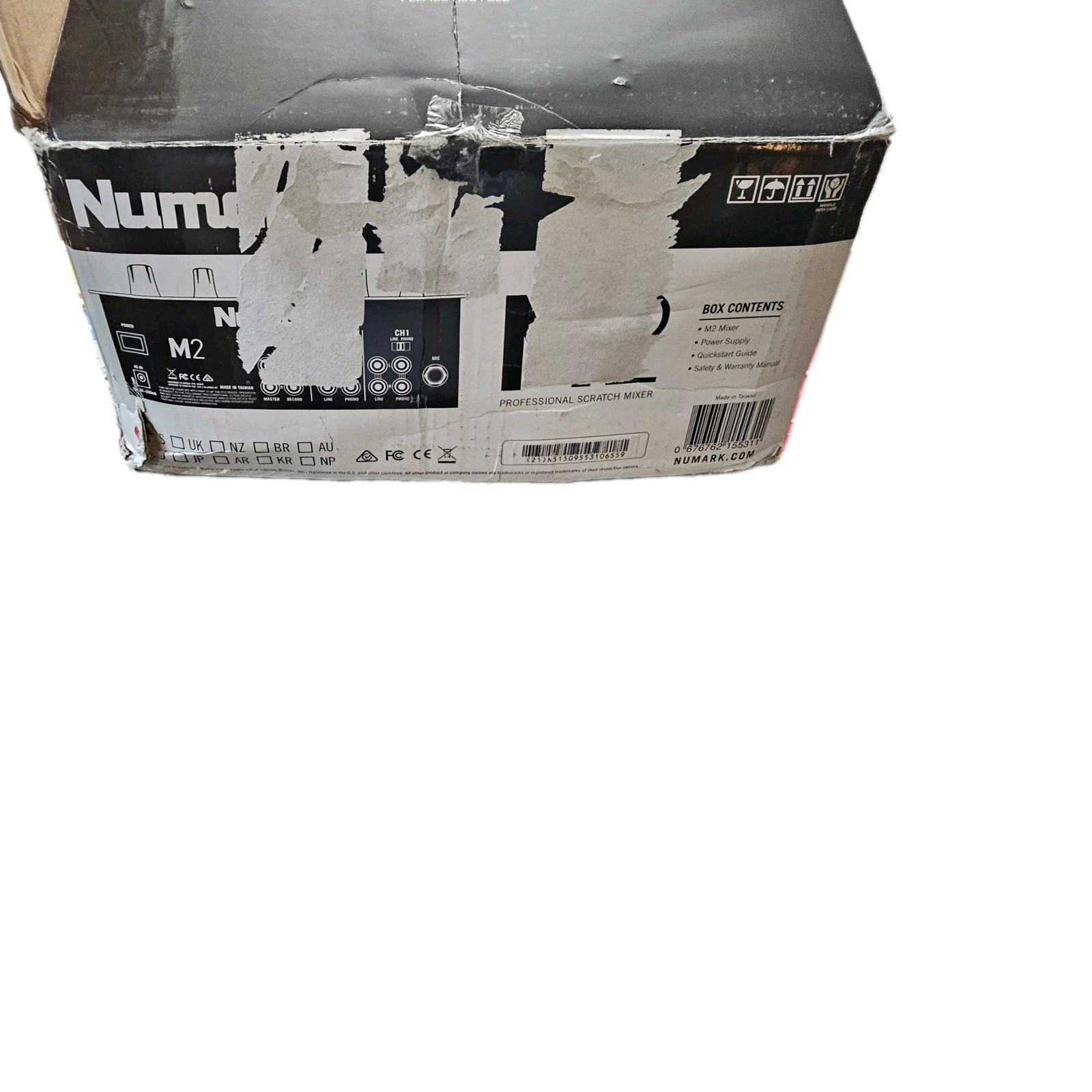NUMARK M2 Black Performance Scratch DJ MIXER - Near Mint - Original Box DAMAGE
