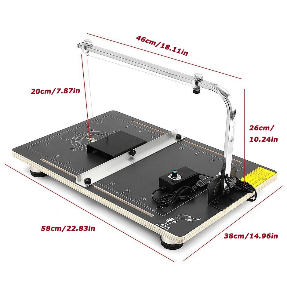 Foam Cutting Machine 110V Hot wire Styrofoam Sponge Cutter w/65.6ft Heating Wire