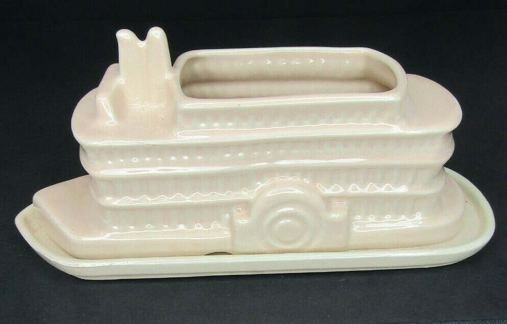 VTG Ceramic Steam Boat Planter