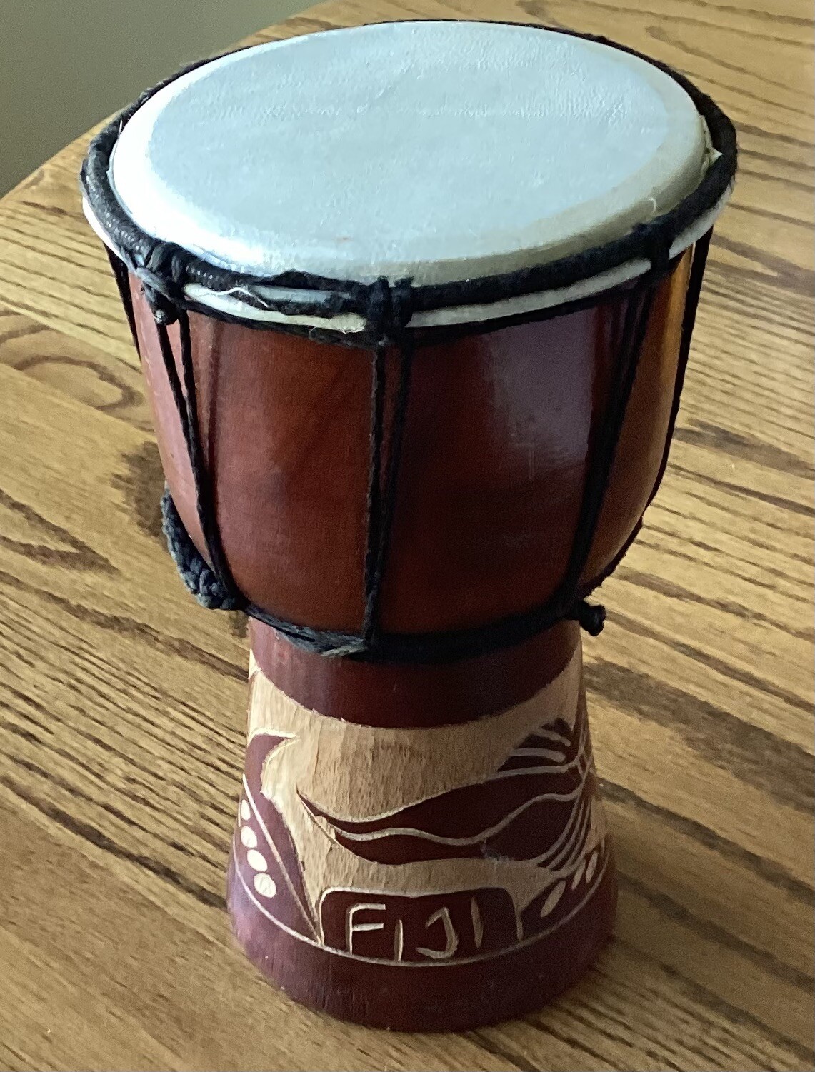 Fiji -Wooden Tribal Drum - Hand Carved