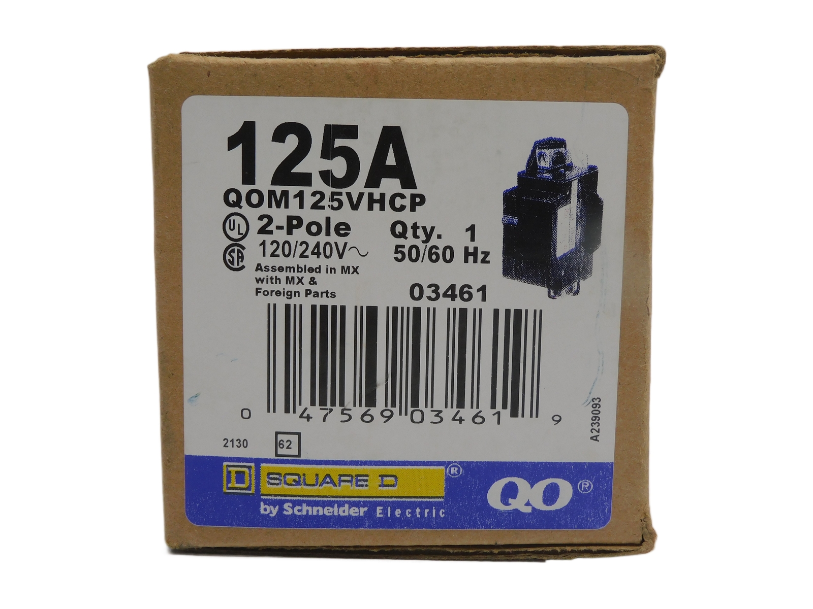 SQUARE D QOM125VHCP 240V 125A NSMP