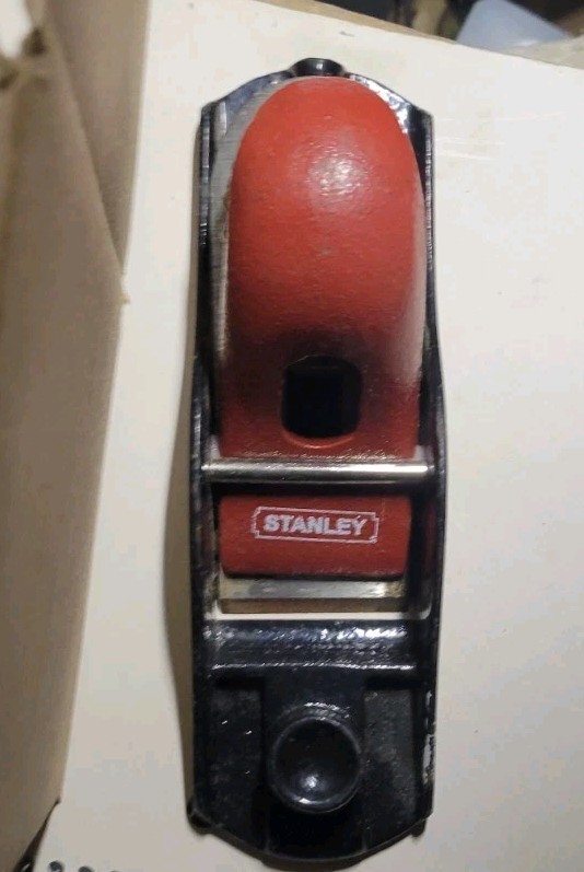 Stanley Block Plane 6-5/8" Adjustable 12-247 Red Black Made in England Hand Tool