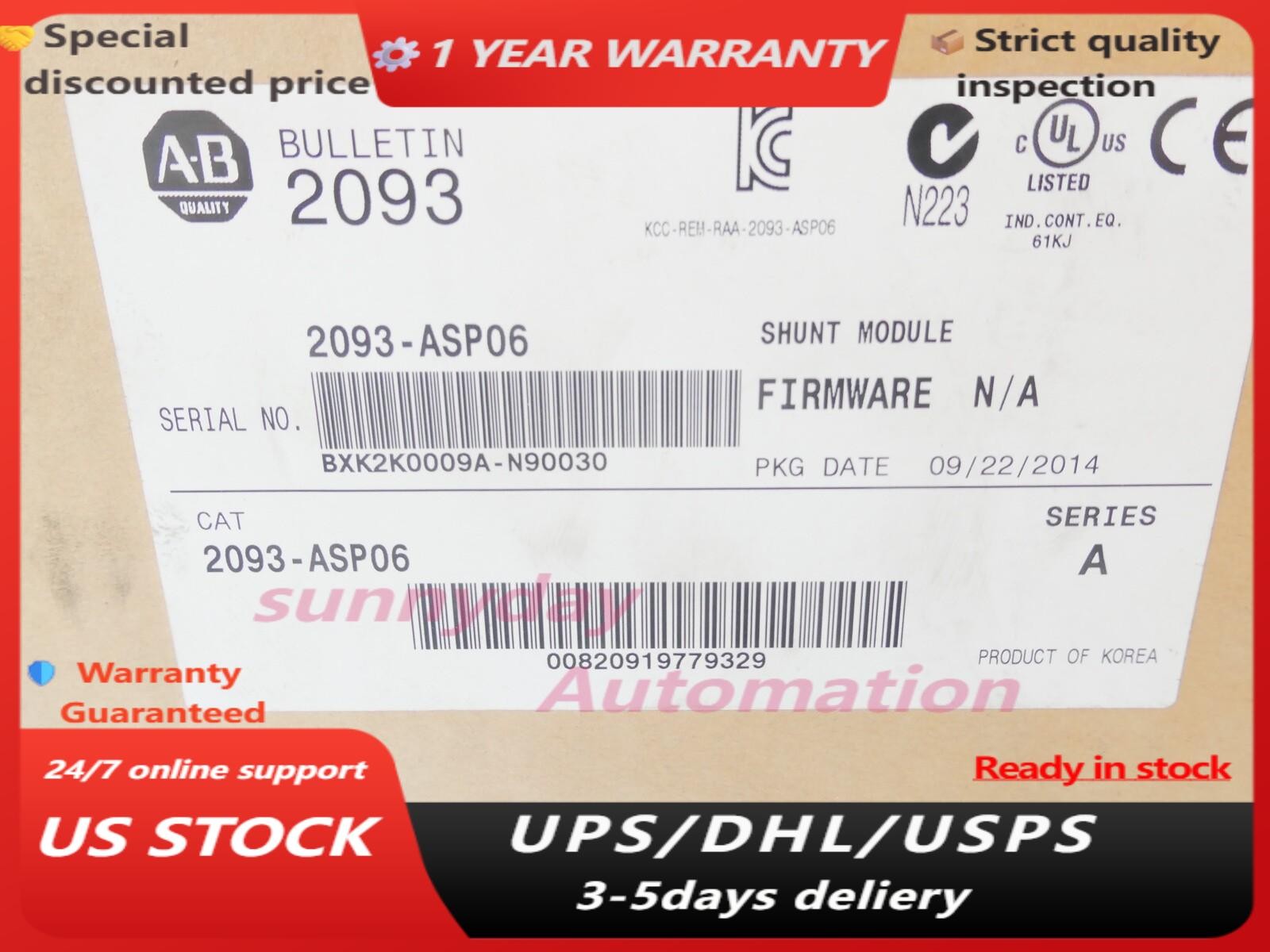 New AB 2093-ASP06 Free Shipping New in Box New Factory Sealed PLC US