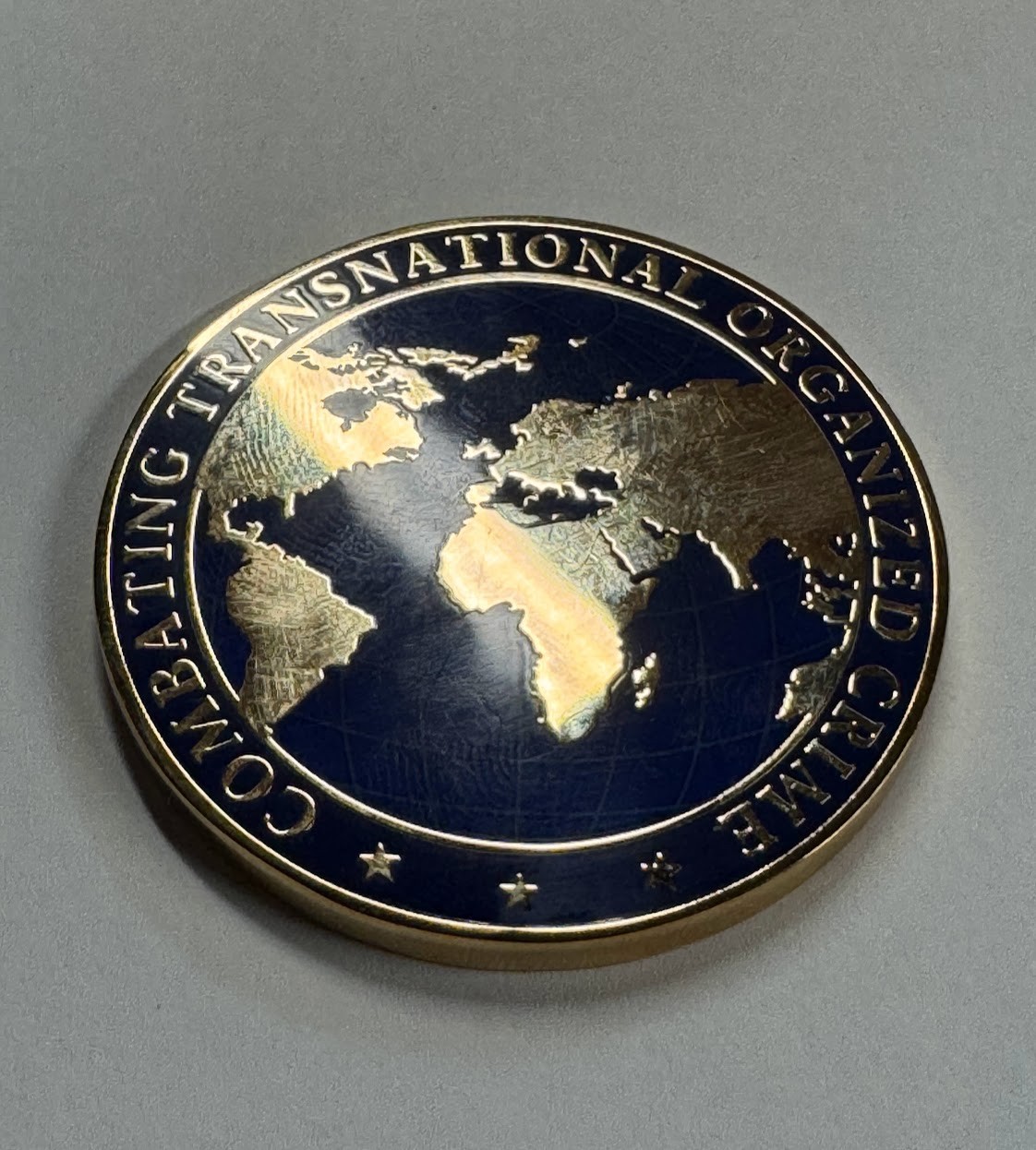 DOJ International Organized Crime Intelligence & Operations Challenge Coin IOC-2