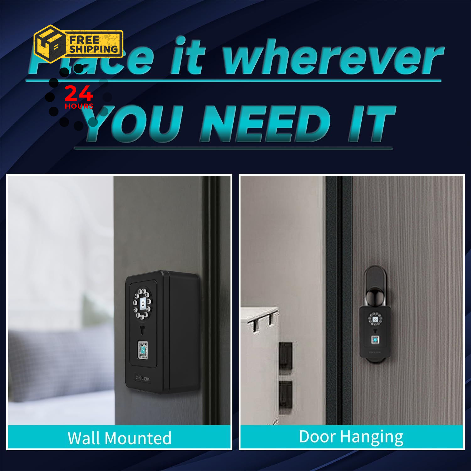 SFW NEW Smart Lock Box,Bluetooth Key Box with App Control & Passcode,...