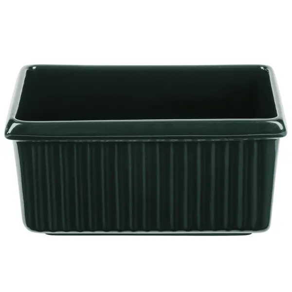 TableCraft CW1530HGN Cold 3 qt. Aluminum Rectangle Serving Bowl - Hunter Green