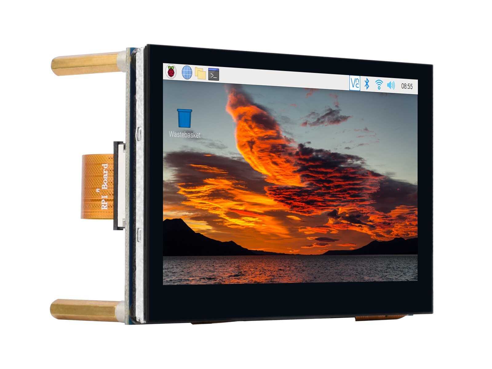Waveshare 4.3inch QLED Raspberry Pi Display DSI 800×480 Integrated Structure