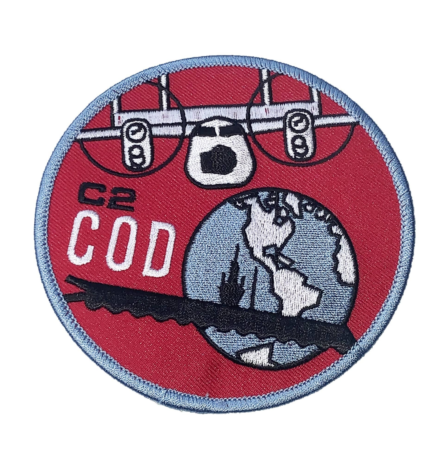 C-2 Greyhound COD Patch, Sew On, 4"