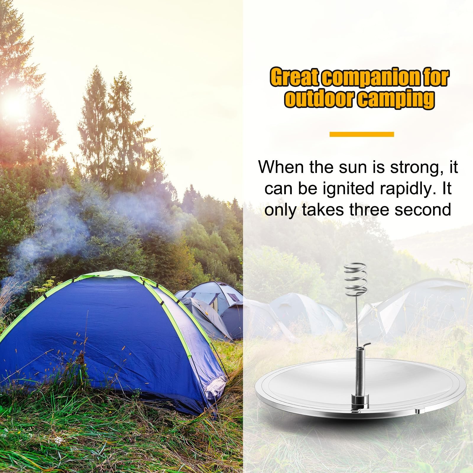 2 Pcs Solar Fire Starter Solar Spark Lighter Camping Survival Tool Windproof ...