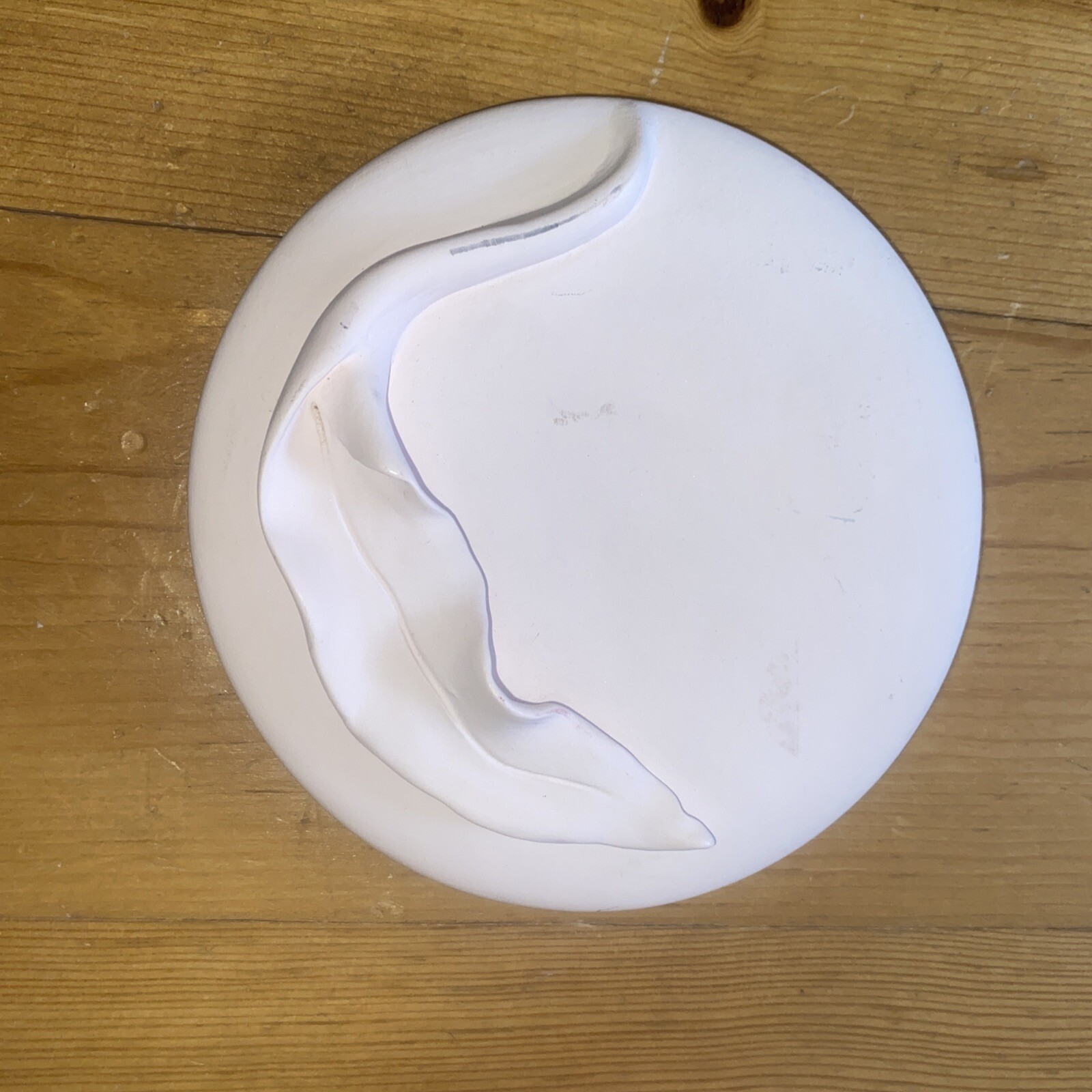 Light pink, signed ceramic covered dish