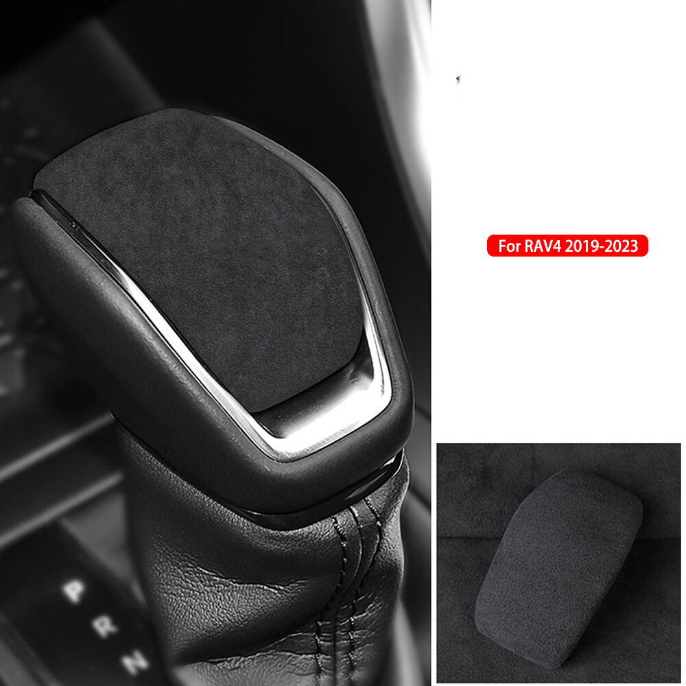 1Pc Suede Car Gear Knob Shift Cover Trim for Toyota RAV4 2019-2023