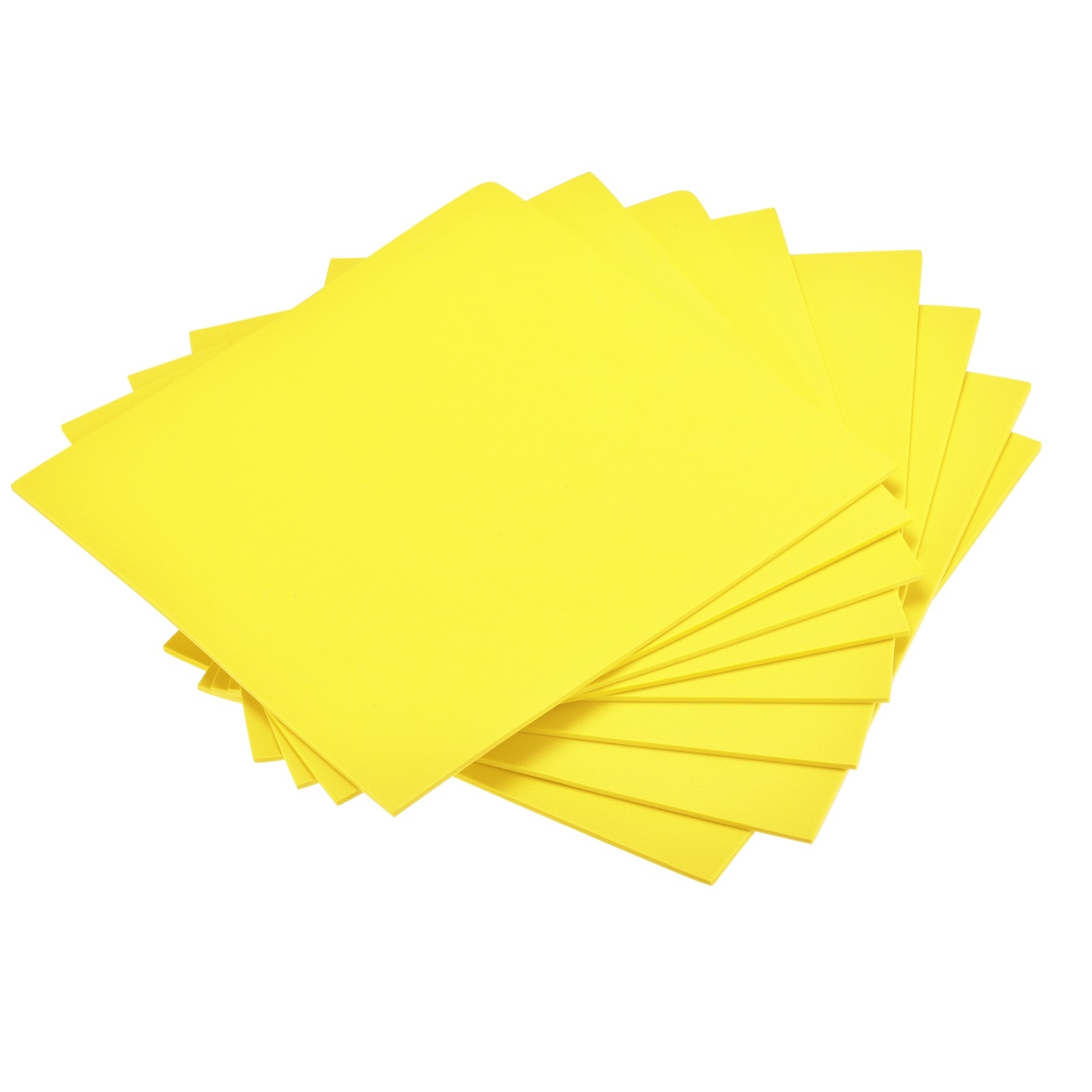8 Pack 9.84 x 9.84" 3mm Thickness EVA Foam Sheets for Arts Yellow