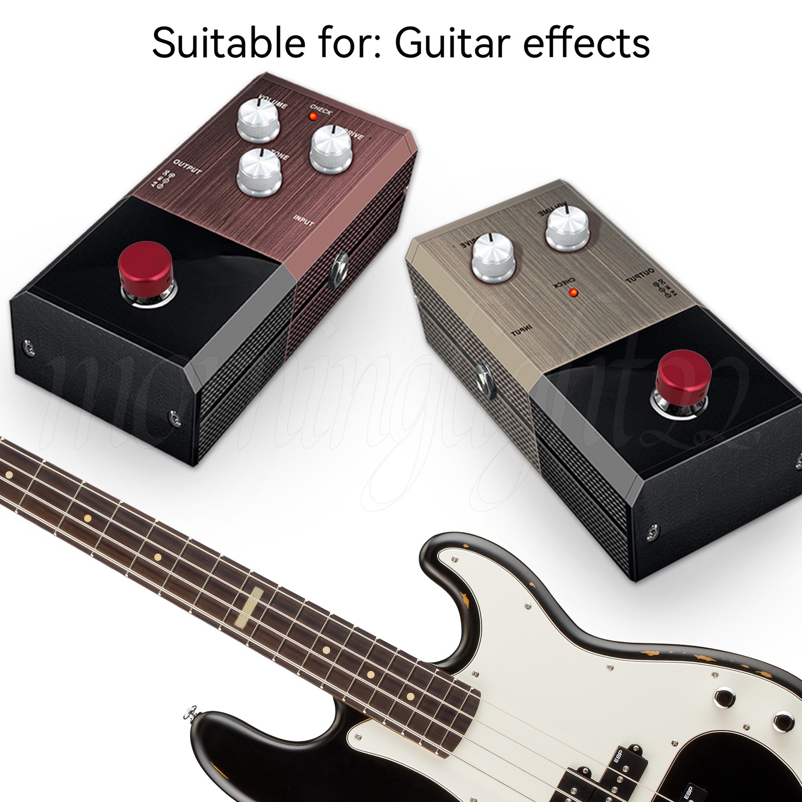 2x Effect Pedal Switch Topper Caps Suitable for Guitar Effects Pedals