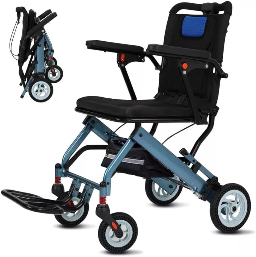 20 Lbs Lightweight Foldable Wheelchair for Adults & Seniors,Aviation Aluminum