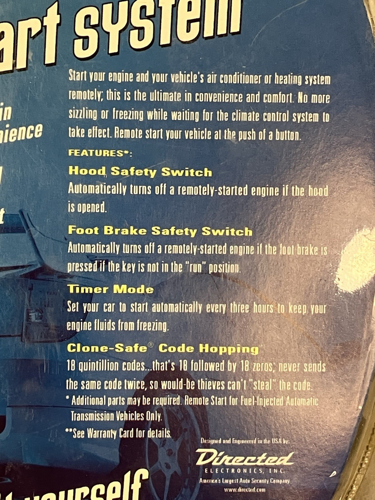 BOA Model 165B remote start system