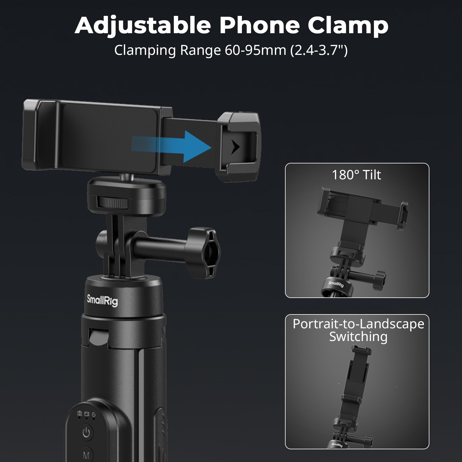 SmallRig 59" Selfie Stick Tripod with Remote Extendable Tripod Stand for DJI