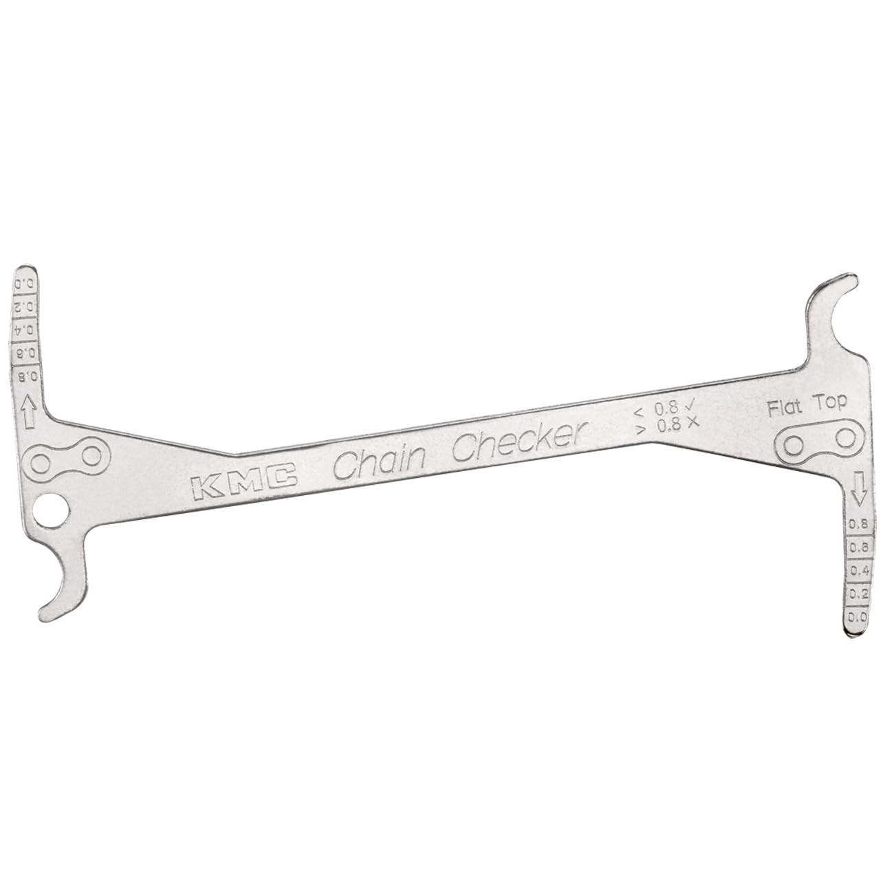 KMC Easy Chain Checker Chain Wear Indicator Tool, Universal, Silver