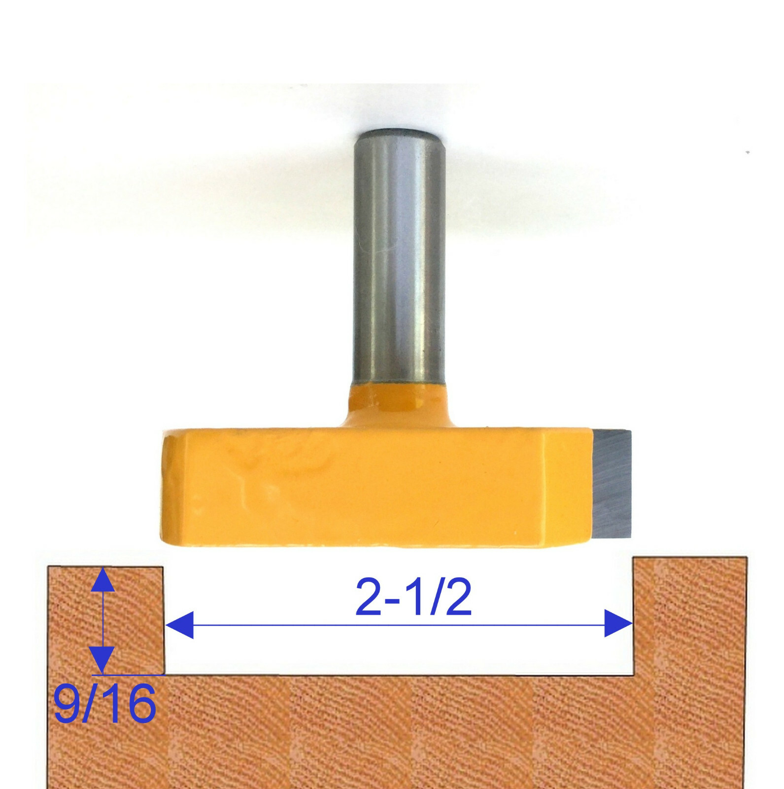 1 pc 1/2" Shank 2-1/2" Diameter Bottom Cleaning Router Bit re