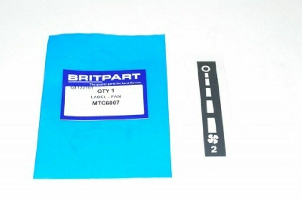 Land Rover Defender AC A/C Fan Control Label MTC6007 New