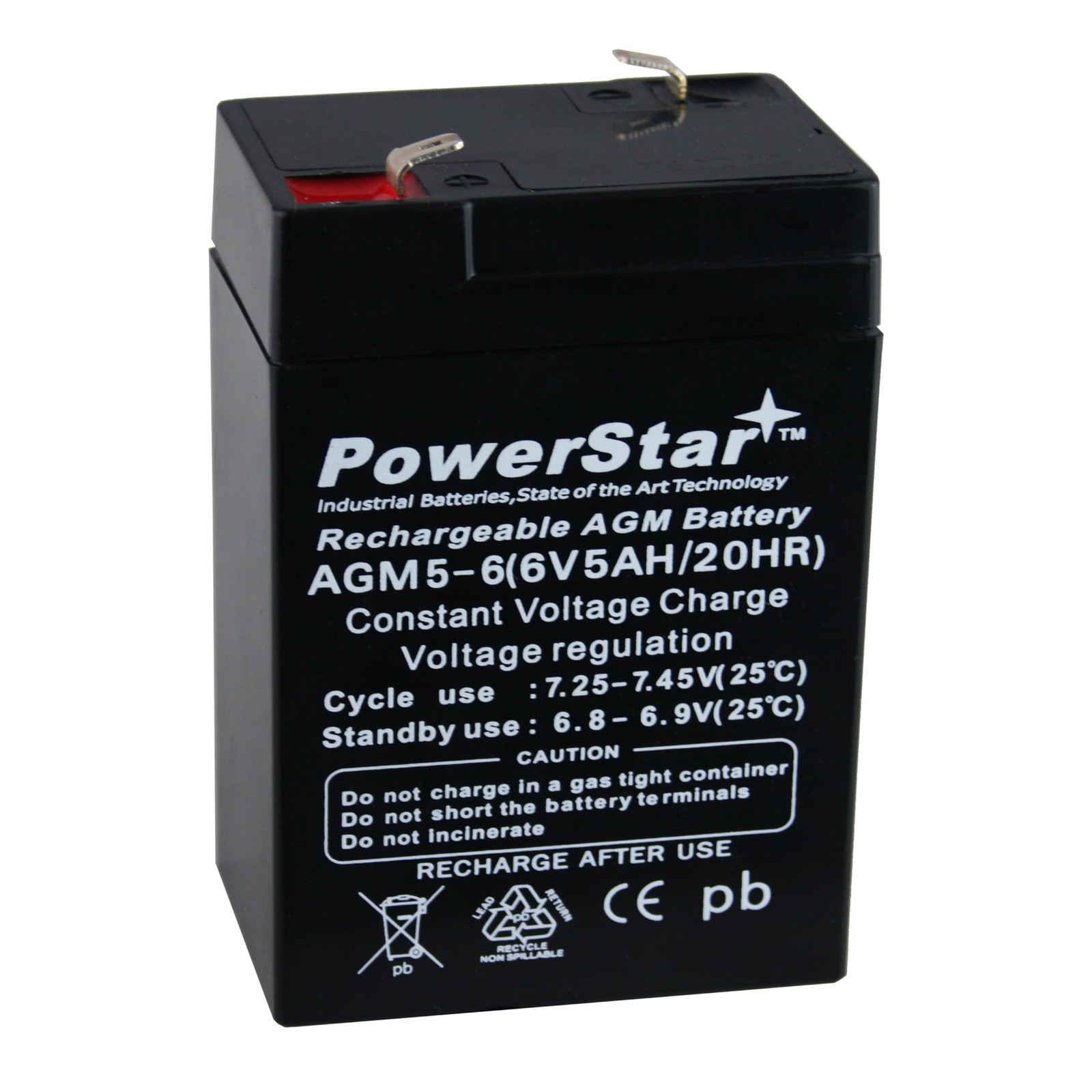 PowerStar 6V 5AH Replament for 4AH (SBS640) Maintenance-Free Sealed(SLA)...