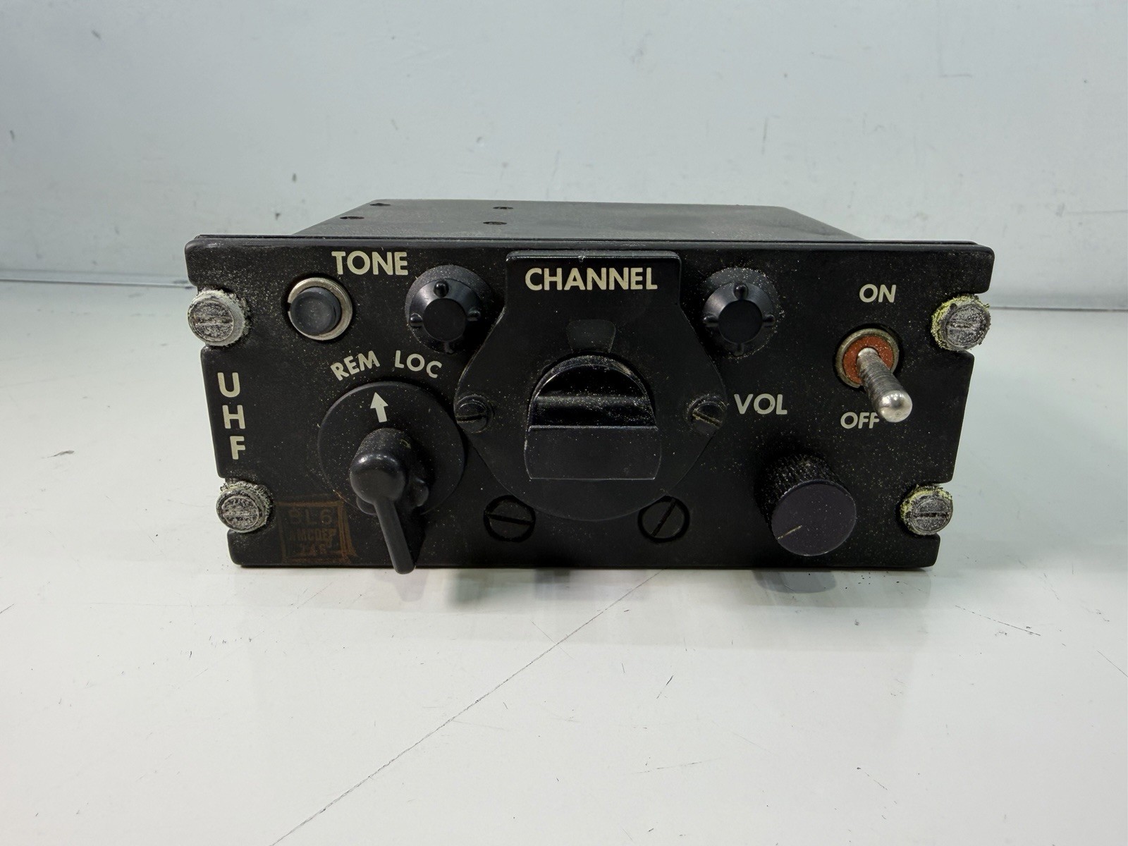 Military aircraft indicator instrument radio control panel