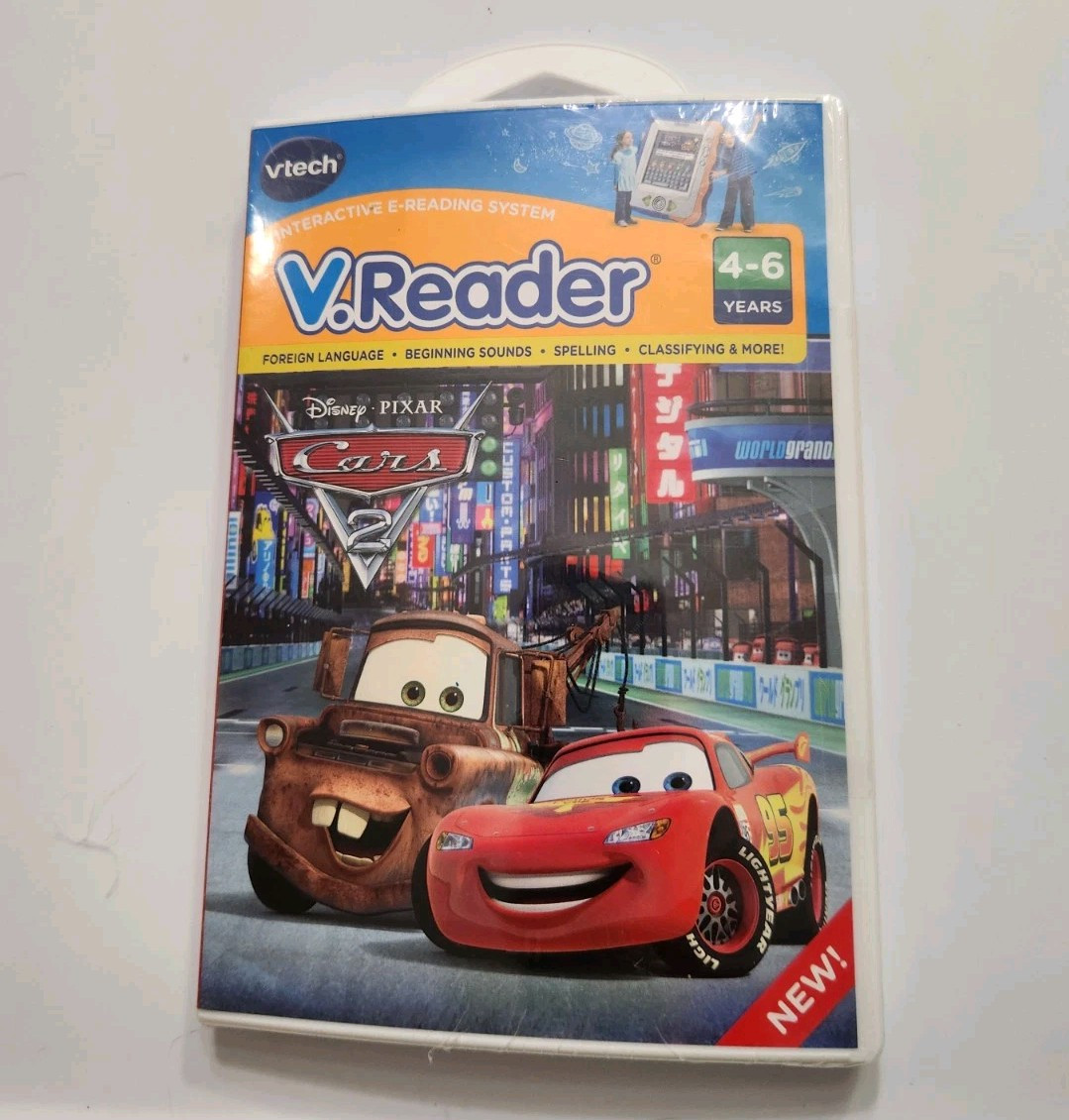VTECH V.READER DISNEY PIXAR CARS 2 AGE 4-6 NEW & SEALED E-READING