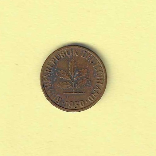1950J German 5 Pfennig VF.30