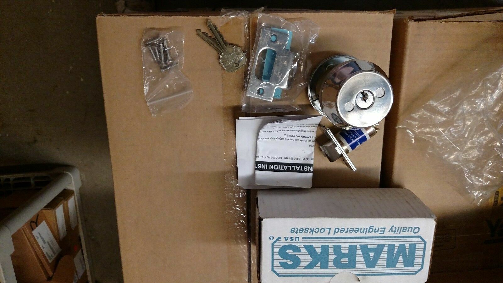 MARKS HARDWARE 145L / 32 SINGLE CYLINDER CYLINDRICAL DEADLATCH US32 POL CHROME