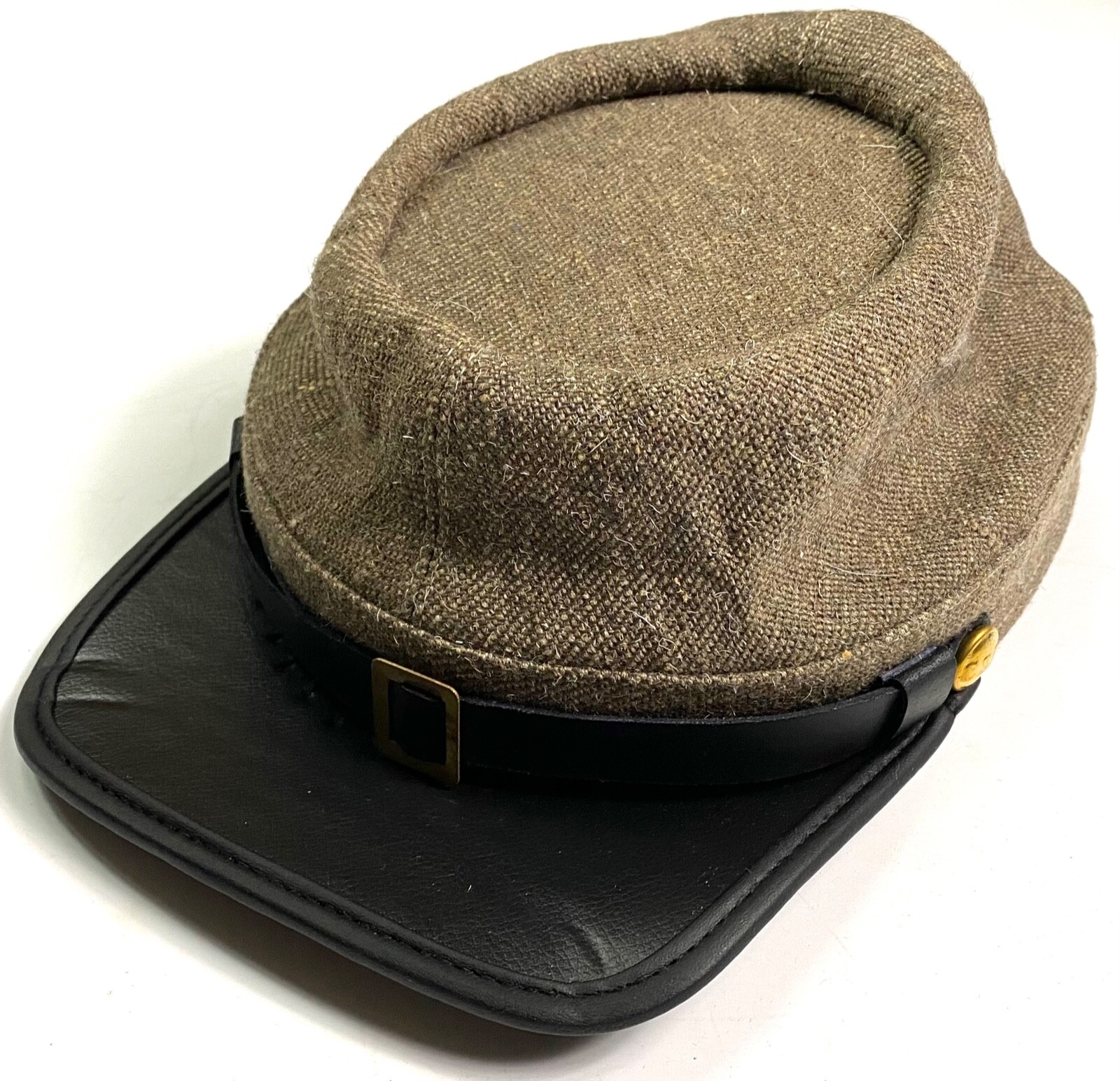 CIVIL WAR CS CSA CONFEDERATE DARK JEAN WOOL KEPI FORAGE CAP HAT-MEDIUM