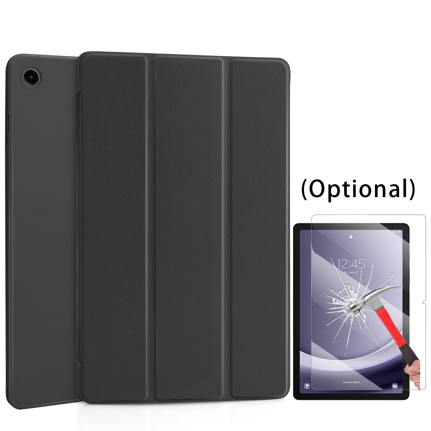 Case for Samsung Galaxy Tab A11+ 2025 with Tempered Glass Screen Protector