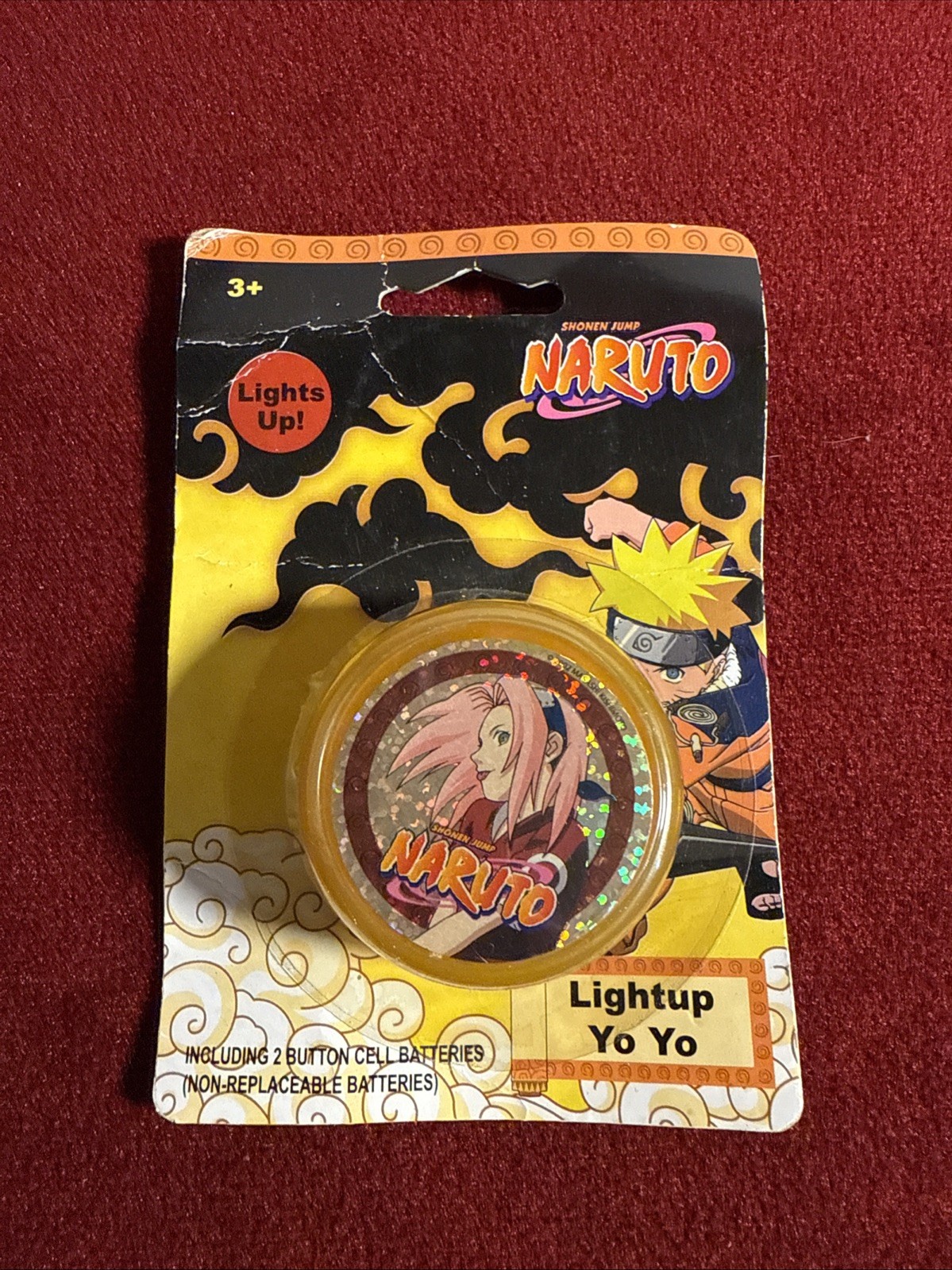 VNTG Shonen Jump Naruto Light Up Yo Yo Toy 2002 New in Package Fun