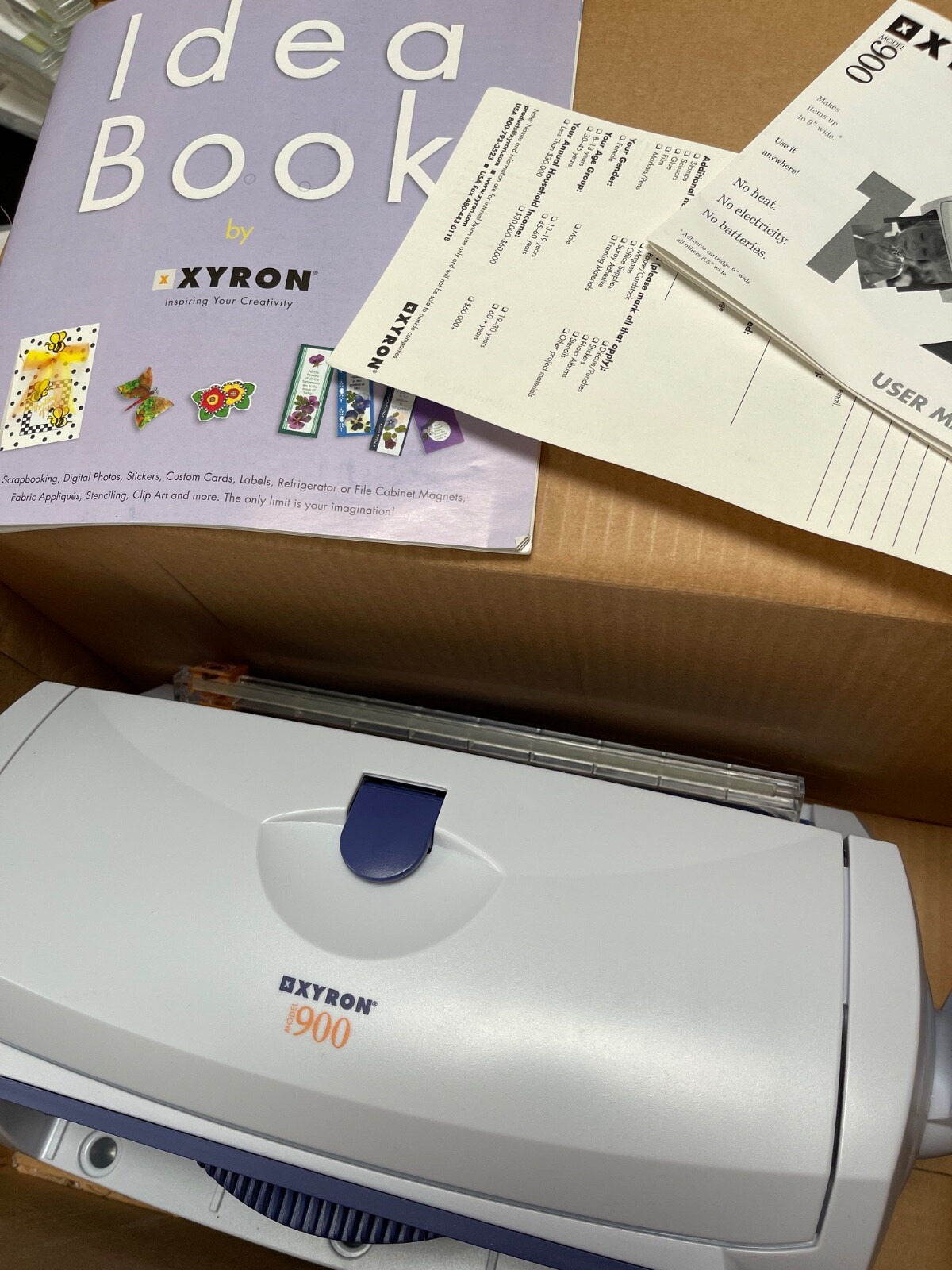 Xyron Model 900 Label, Sticker Maker, Laminator Machine Preloved No Cartridges