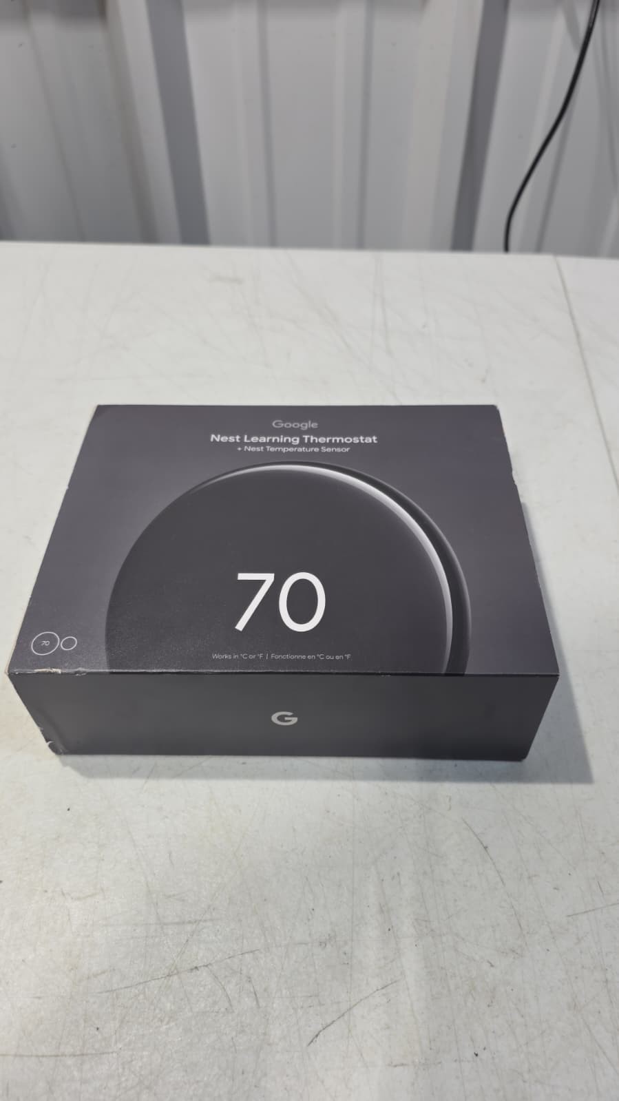 Google Nest Learning Thermostat (4th Gen) w/Temperature Sensor (2nd Gen)- Black