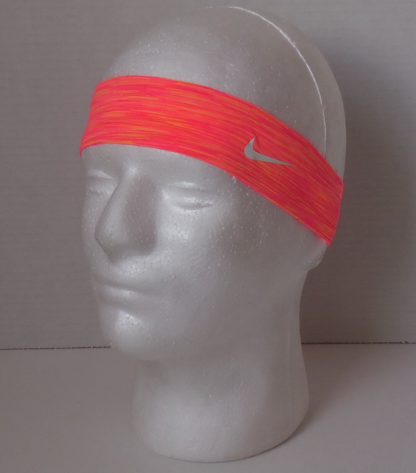 Nike No Sew Headband Printed Adult Unisex Coral Chalk/Sea Coral/White