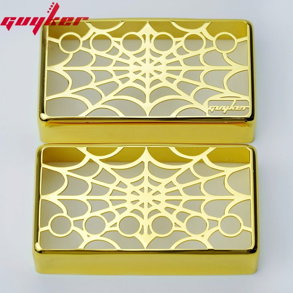 Guyker Pickup Cover Cupronickel Spider Web Hollow Out Pickup Frame For LP Guitar