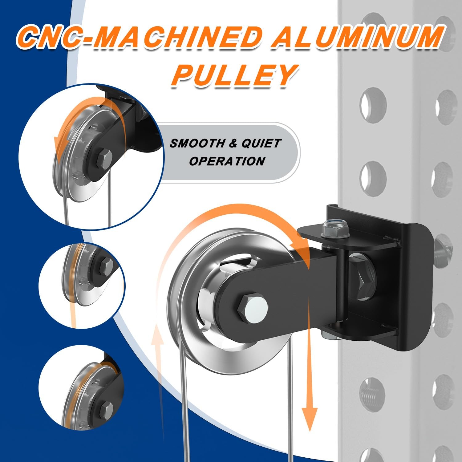 Aluminum Alloy LAT Pulldown Pulley Attachment for Cable Machines, Smooth-Mach...