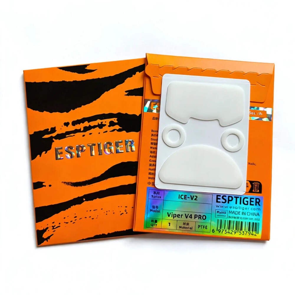 ESPTIGER ICE Mouse Skates for Razer Viper V4 Pro High Purity PTFE Mouse Feet 2.5