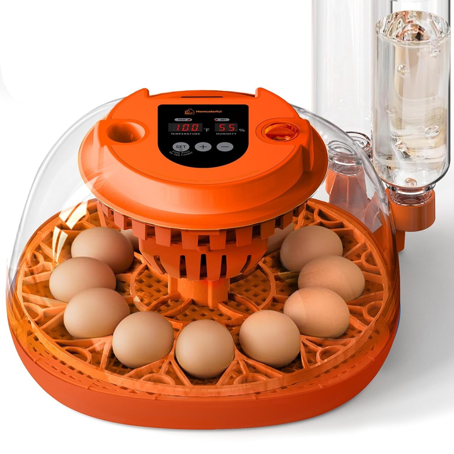 12 Egg Incubator with Automatic Turning & Humidity Control, Fully Automatic I...